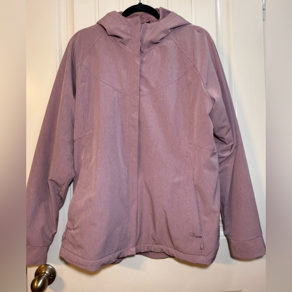 Kirkland Signature Women’s Hooded Fleece Lined Jacket Lavender XXL